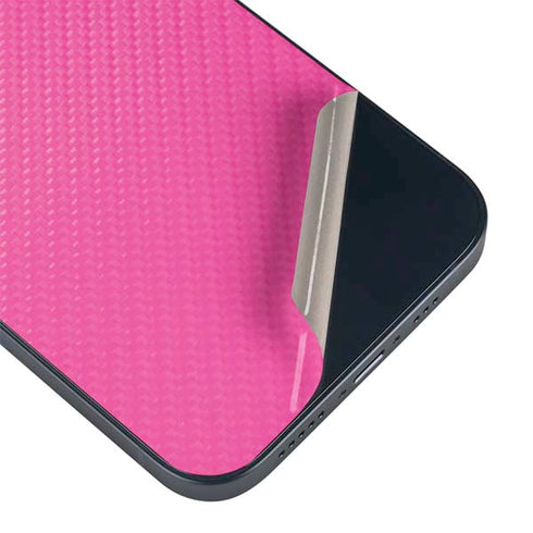 Pink Carbon Fiber Specialty Material iPhone 13 Skin